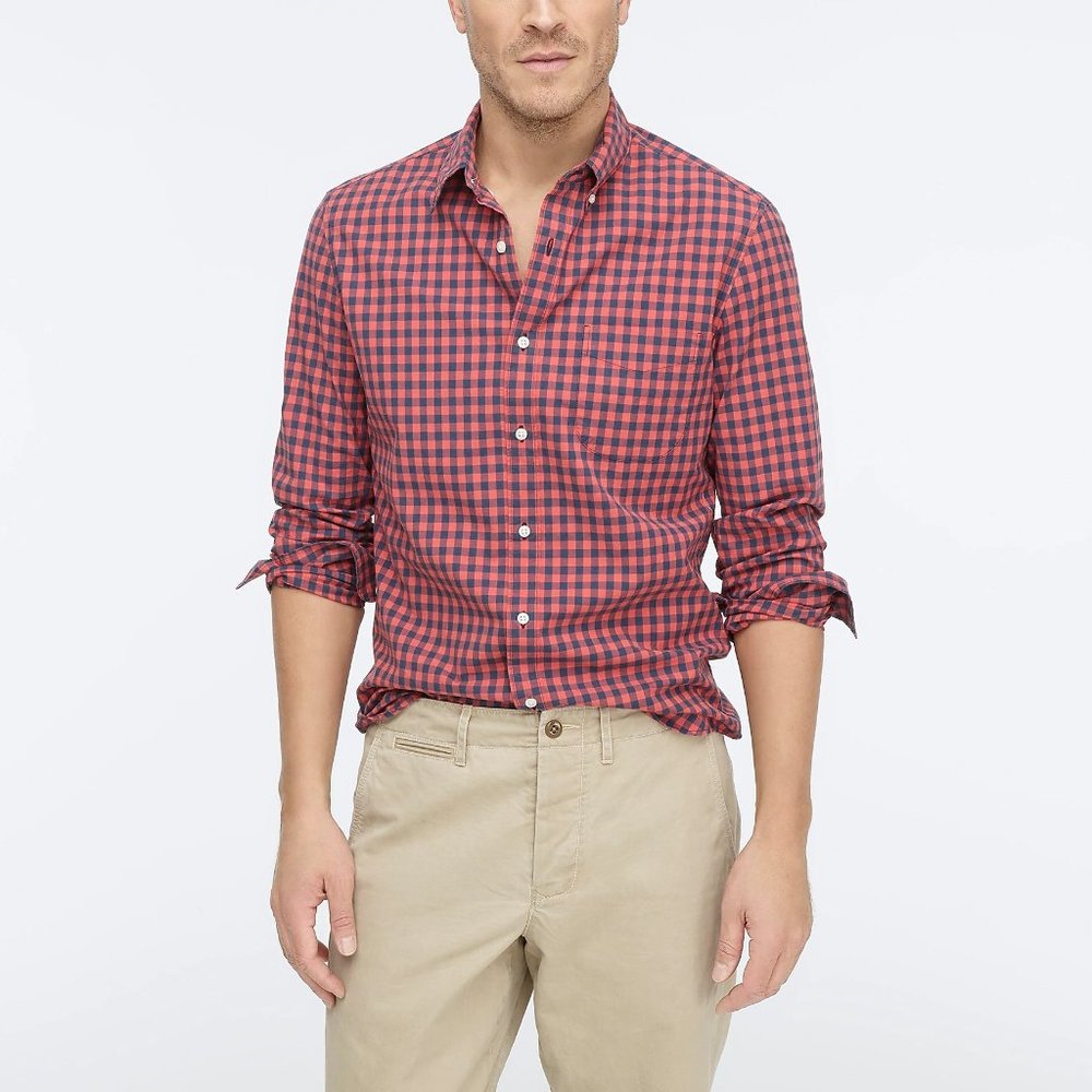 NWT J.Crew Secret Wash Organic Cotton Shirt